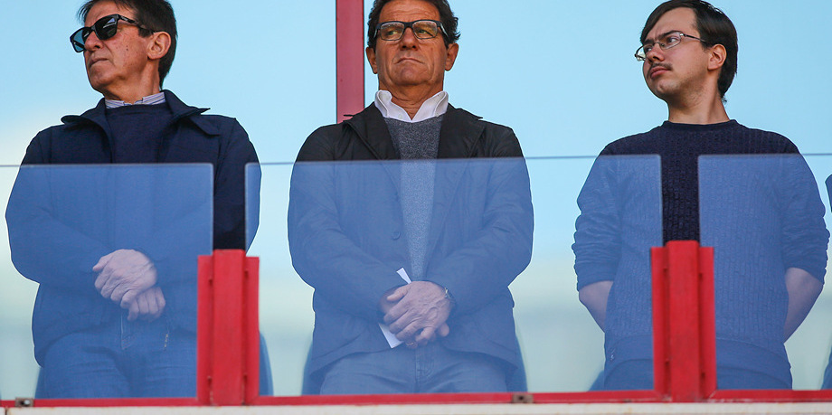 Роман Чистяков и Фадио Капелло (10.05 2015, Матч ЦСКА-Локомотив)